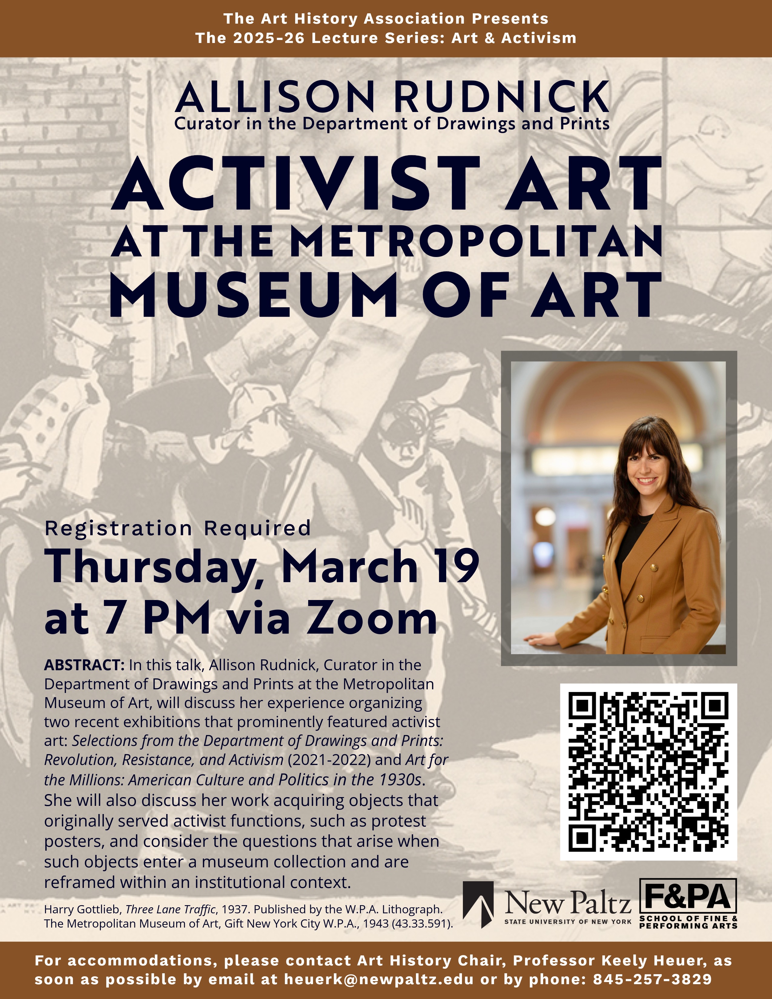 Allison Rudnick pictured on the balcony of the Met Museum in NYC.